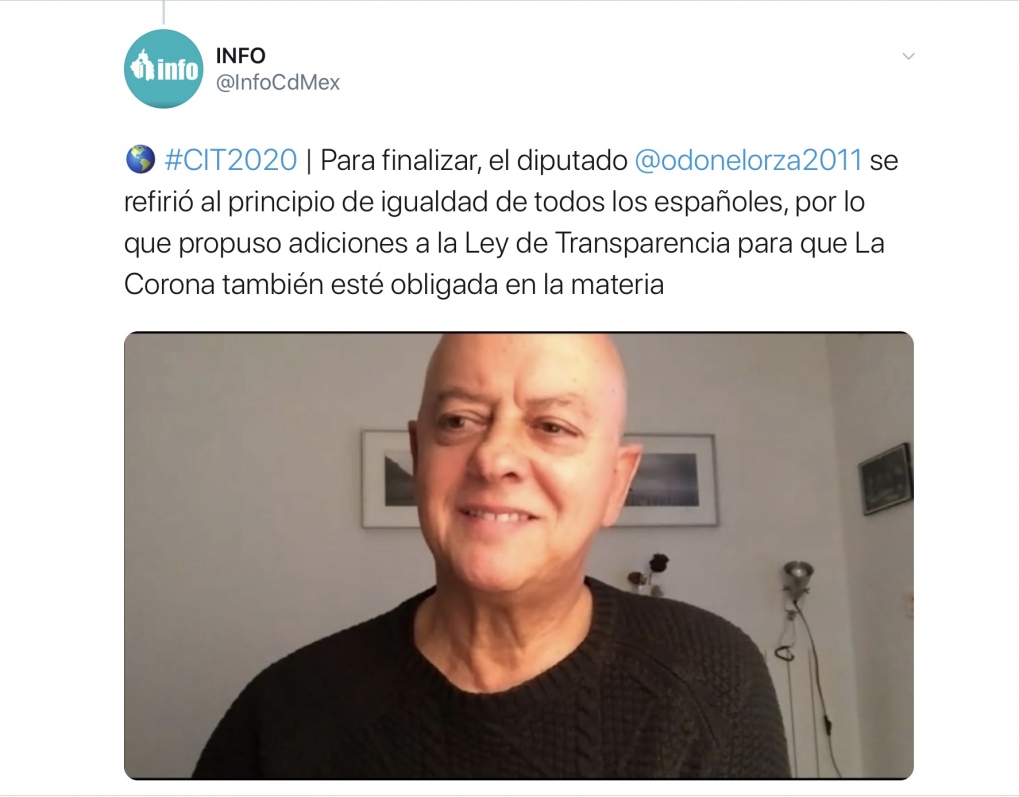 Comunicaci&oacute;n al V Congreso Internacional de TRANSPARENCIA sobre la reforma de la Ley de Transparencia para incluir en su &aacute;mbito de aplicaci&oacute;n a La Corona.