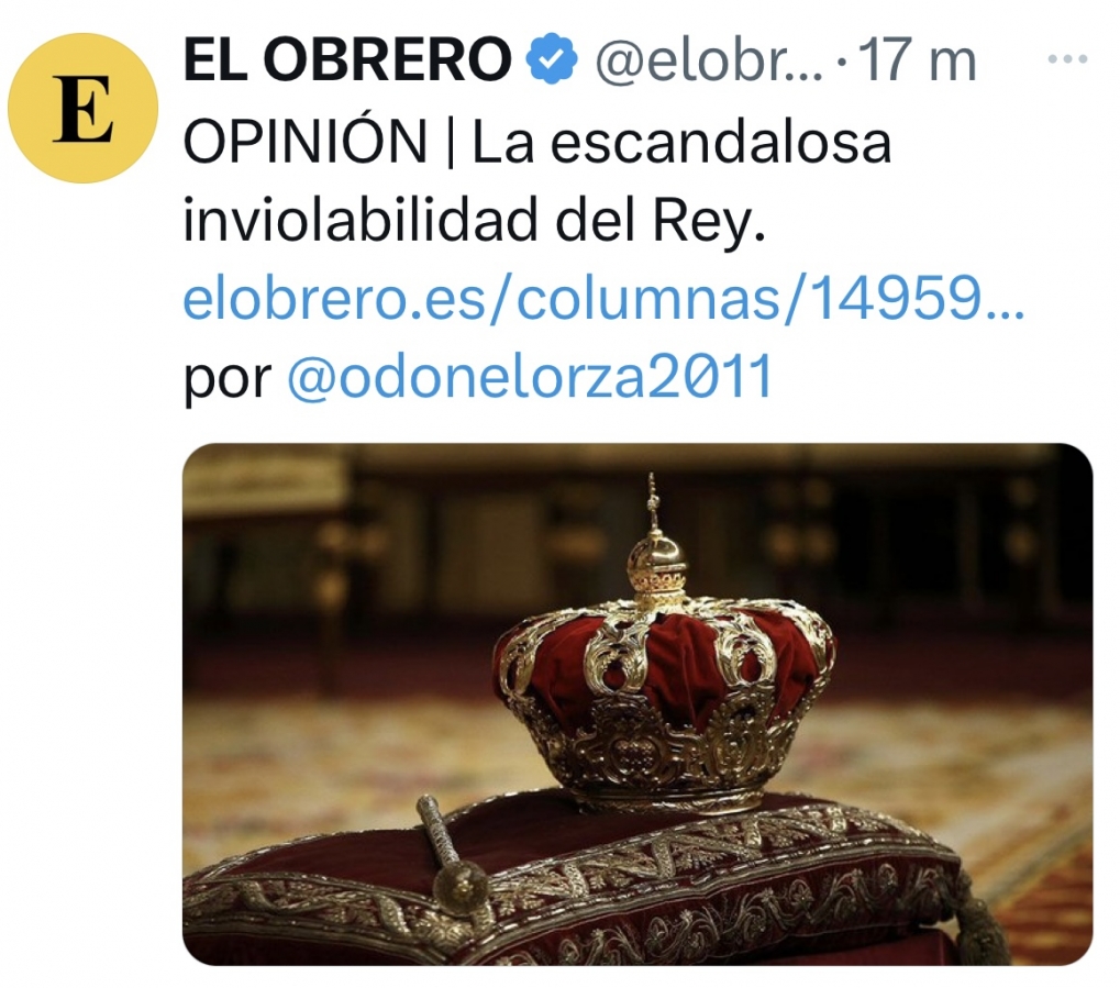 LA ESCANDALOSA INVIOLABILIDAD DEL REY.