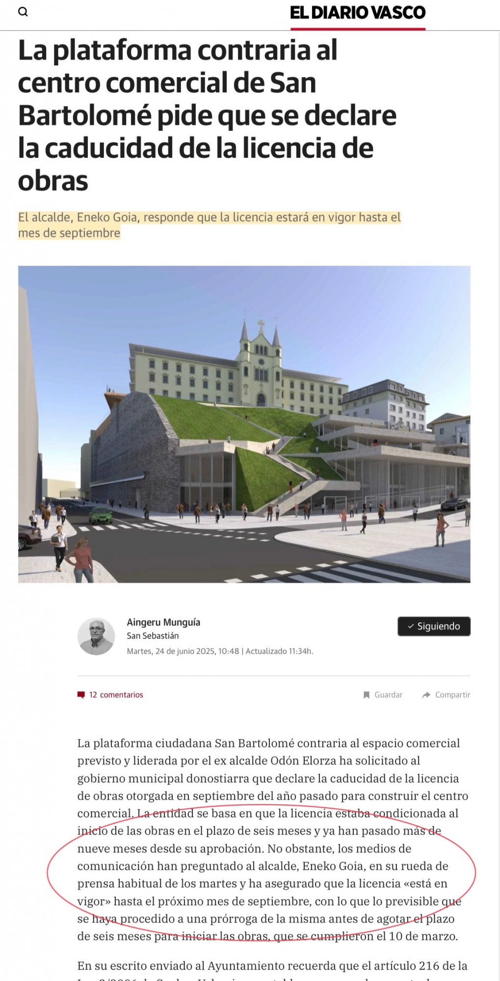 La &uacute;ltima jugada de opacidad del alcalde Goia con el centro comercial de San Bartolom&eacute;.