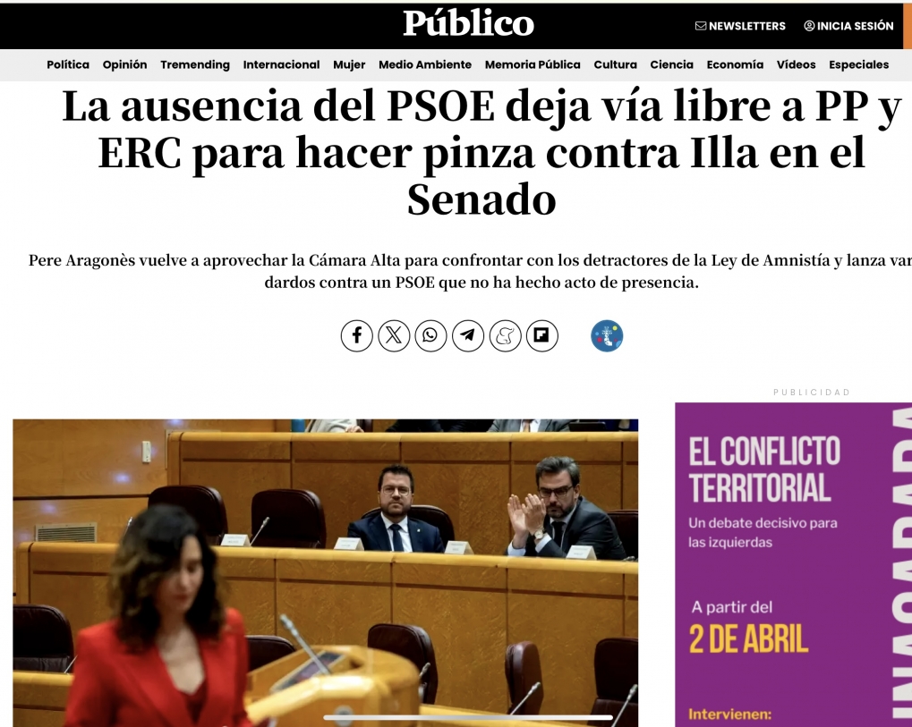 Ausencias y desahogos en nuestro Parlamento.