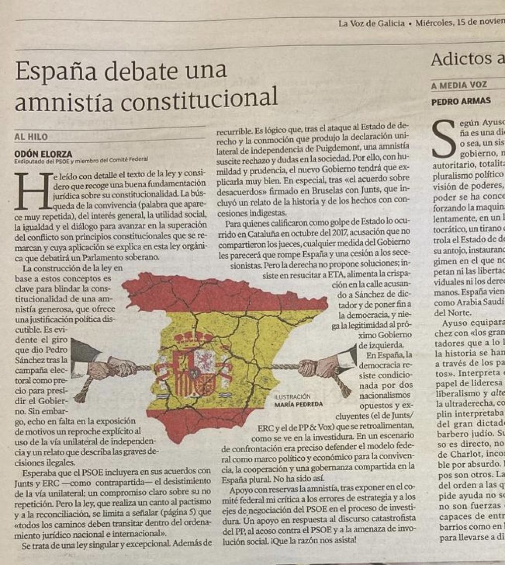 Espa&ntilde;a debate una amnist&iacute;a constitucional.