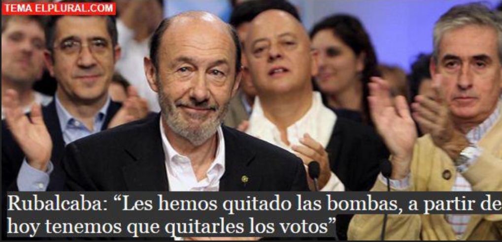 El homenaje a Rubalcaba en San Sebasti&aacute;n en 2011.