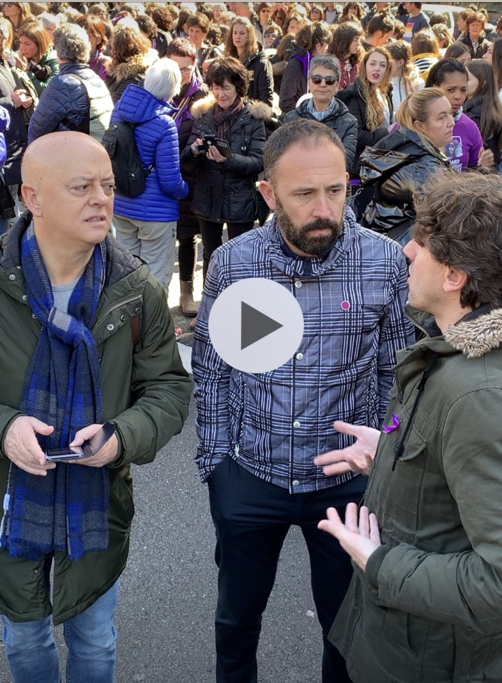 San Sebasti&aacute;n 8 de marzo de 2019: La ciudad se moviliza por la igualdad de g&eacute;nero y contra la violencia machista.