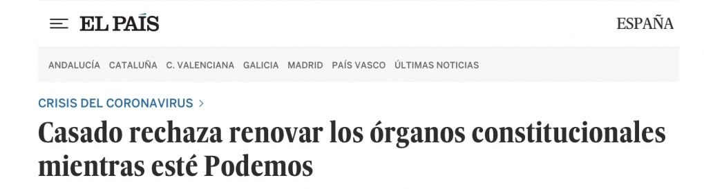 El PP ataca al Estado de Derecho al bloquear la renovaci&oacute;n de los &Oacute;rganos Constitucionales.