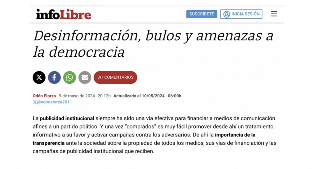 El debate sobre la desinformaci&oacute;n.