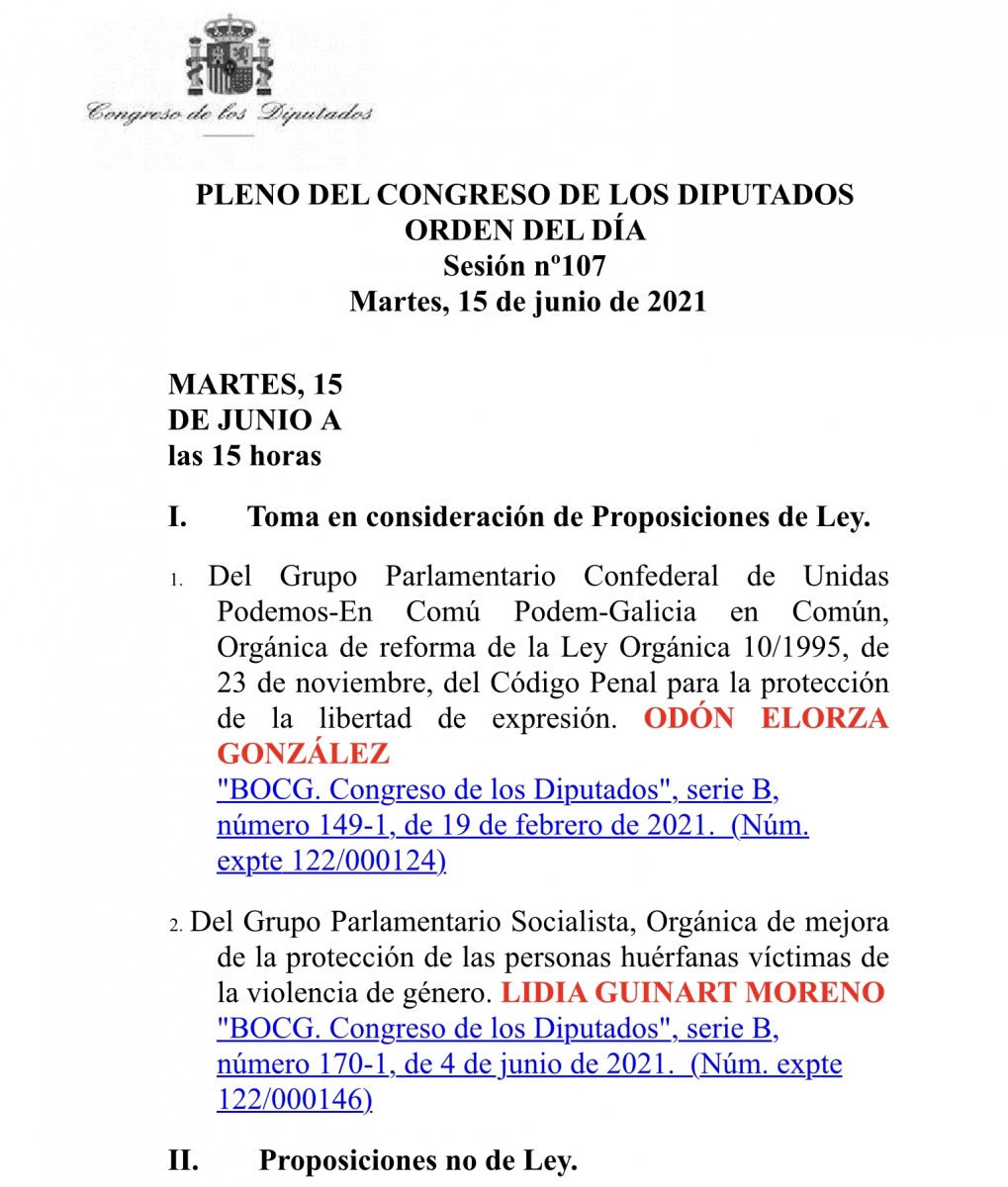 Agenda del Diputado. Semana del 14 al 19 de junio.